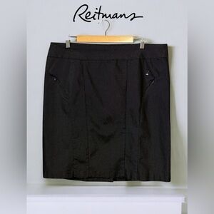 Reitmans, Plus Size Shimmering Black Skirt, 20W